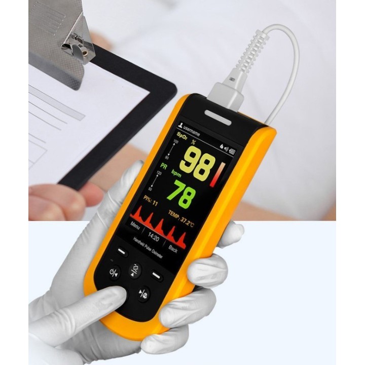 Pulsoksymetr SP-20 z dokującą stacją ładującąpomiar SpO2 dla dorosłych