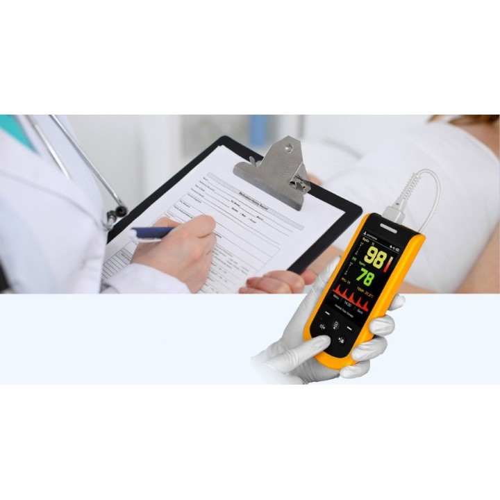 Pulsoksymetr SP-20 z dokującą stacją ładującąpomiar SpO2 dla dorosłych