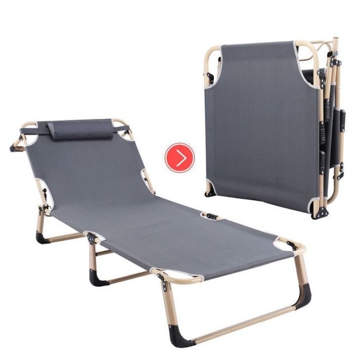 Składane łóżko turystyczne BIZNESOWEpolowekanadyjka PREMIUM 75 cm - kolor szary 3