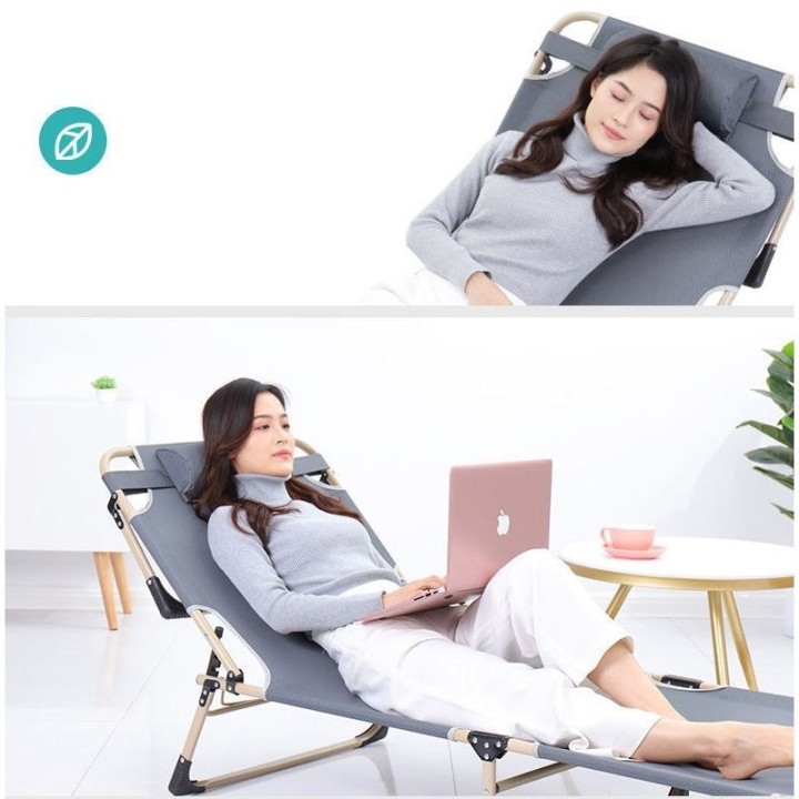 Składane łóżko turystyczne BIZNESOWEpolowekanadyjka PREMIUM 75 cm - kolor szary 3