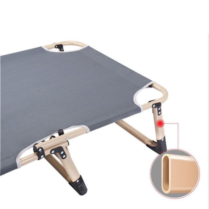 Składane łóżko turystyczne BIZNESOWEpolowekanadyjka PREMIUM 75 cm - kolor szary 3