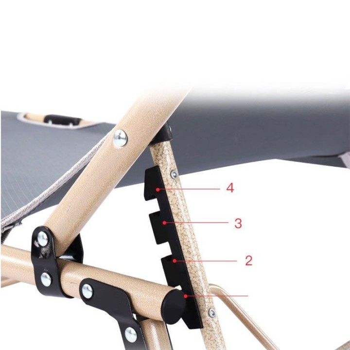 Składane łóżko turystyczne BIZNESOWEpolowekanadyjka PREMIUM 75 cm - kolor szary 3