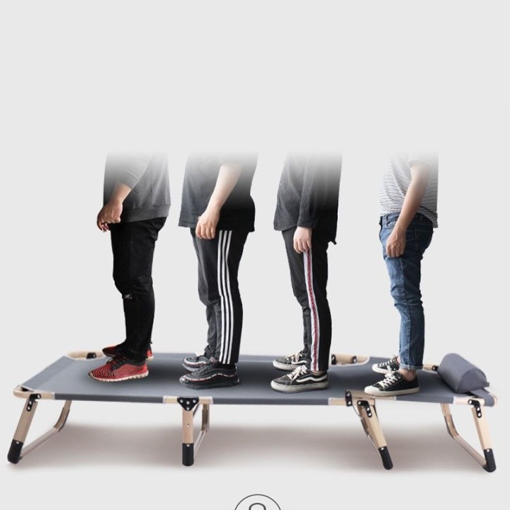 Składane łóżko turystyczne BIZNESOWEpolowekanadyjka PREMIUM 75 cm - kolor szary 3