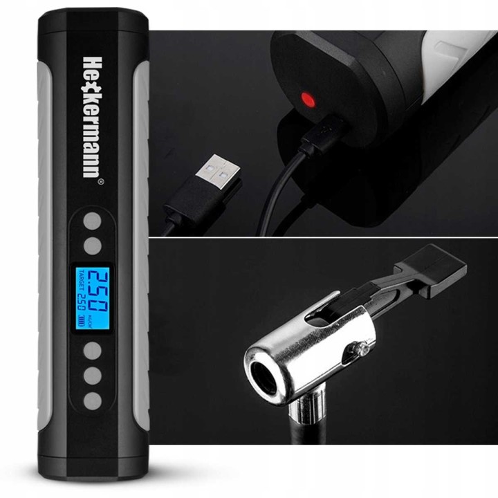 Bezprzewodowa pompka samochodowa/rowerowa do opon Heckermann KCB-9531