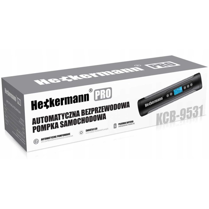 Bezprzewodowa pompka samochodowa/rowerowa do opon Heckermann KCB-9531