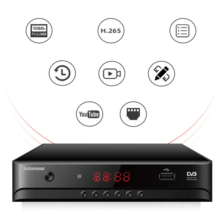 Tuner telewizji cyfrowej DVB-T2 Heckermann JN-03