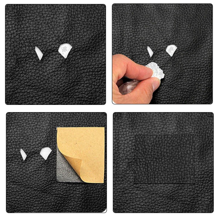 Zszywka skórzana HECKERMANN 100x137 cm w kolorze czarnym