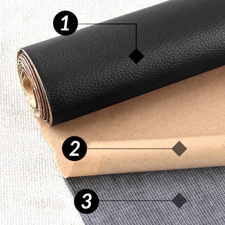 Zszywka skórzana HECKERMANN 100x137 cm w kolorze czarnym