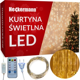 Girlanda LED Heckermann YS-0003 3x3m 300szt Ciepłe Białe Światło