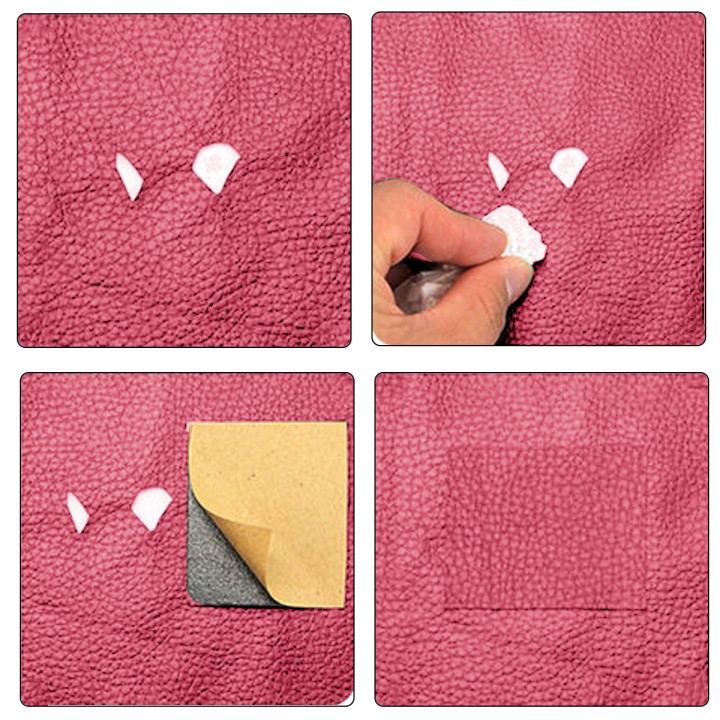 Różowa Samoprzylepna Łata Skórzana - 50x137cm HECKERMANN