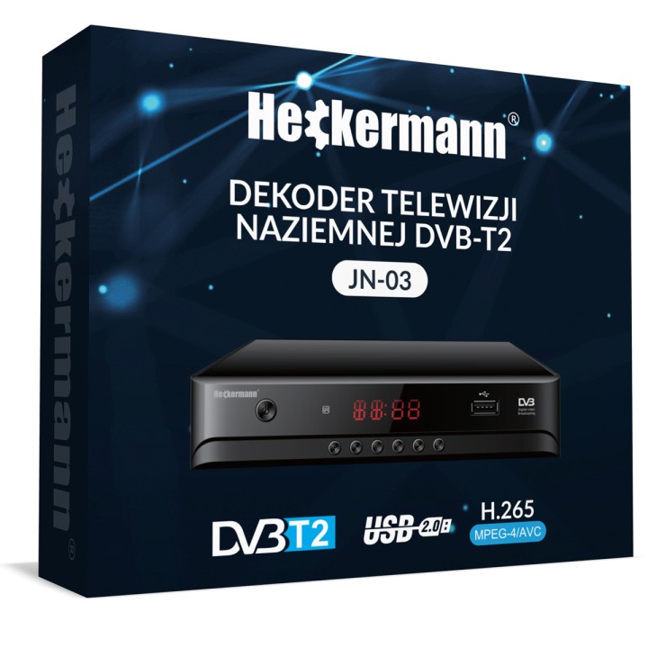 Tuner telewizji cyfrowej DVB-T2 Heckermann JN-03