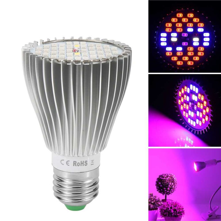 Lampa LED do uprawy Heckermann 3x10W 120LED 3 głowice