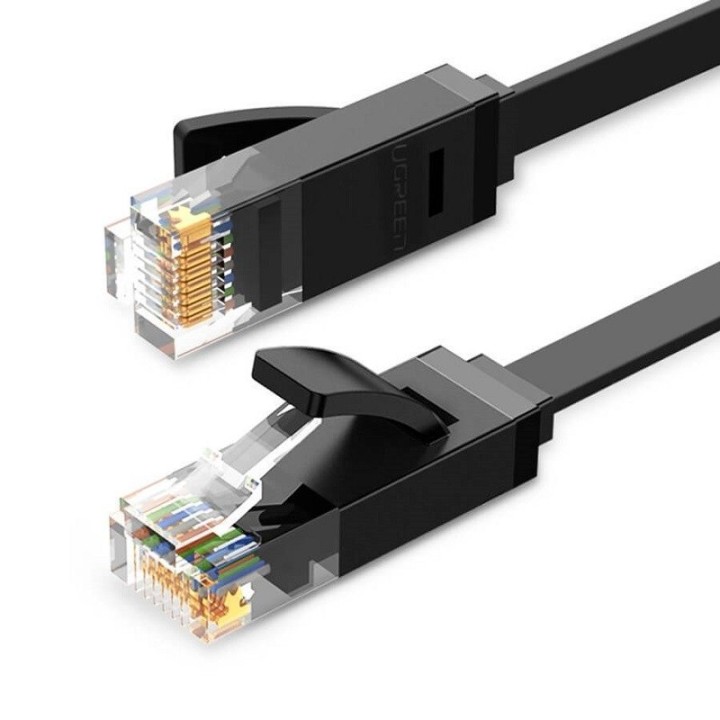 Płaski kabel sieciowy UGREEN NW102 Ethernet RJ45Cat.6UTP3m (czarny)