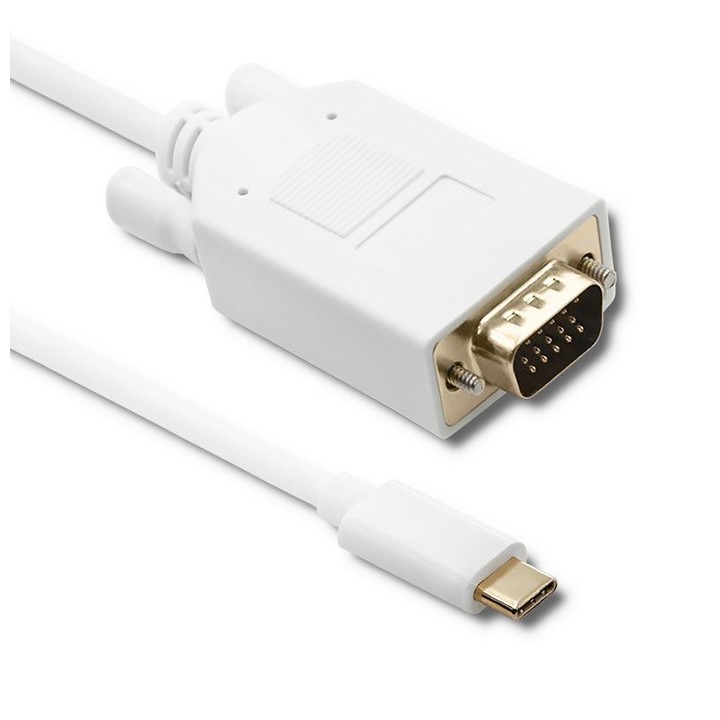 Qoltec Kabel USB 3.1 typ C męski/ VGA męski / FULL HD / Alternate mode / 1m
