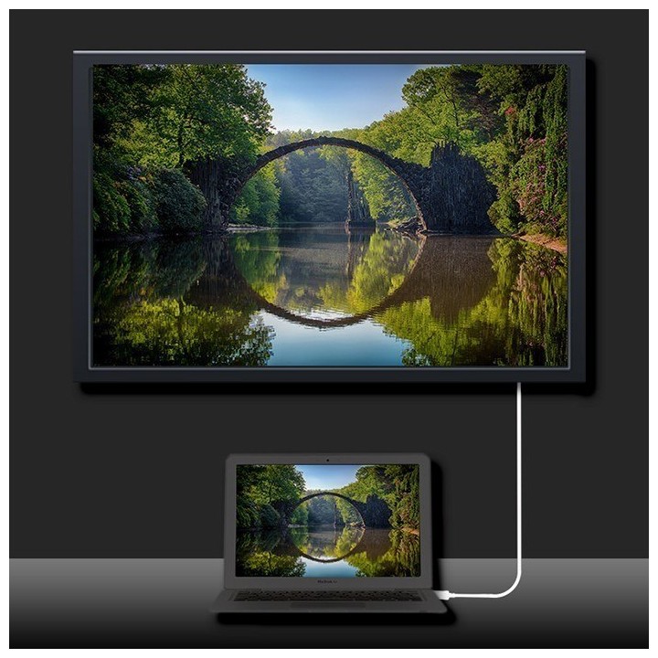 Qoltec Kabel USB 3.1 typ C męski/ VGA męski / FULL HD / Alternate mode / 1m