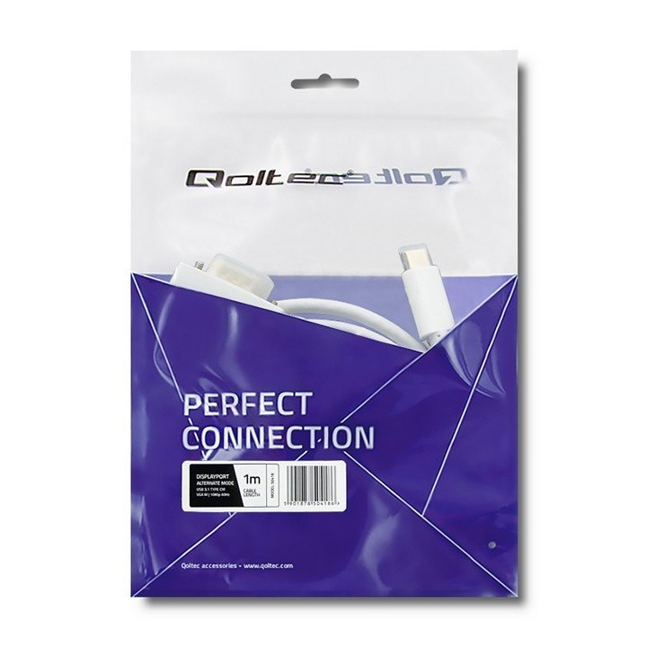 Qoltec Kabel USB 3.1 typ C męski/ VGA męski / FULL HD / Alternate mode / 1m