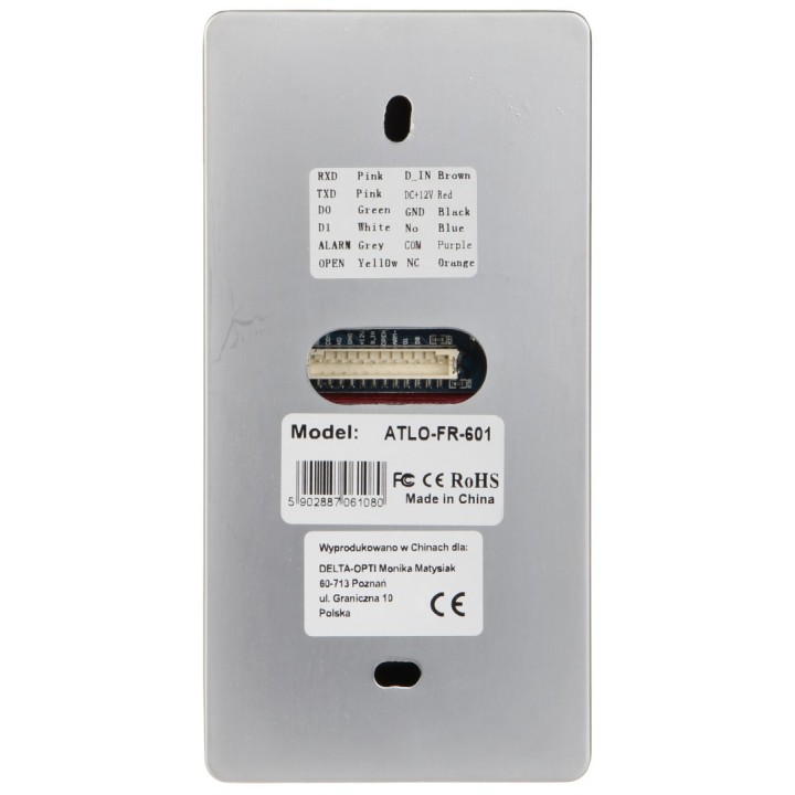 KONTROLER DOSTĘPU Z ROZPOZNAWANIEM TWARZY + CZYTNIK ATLO-FR-601