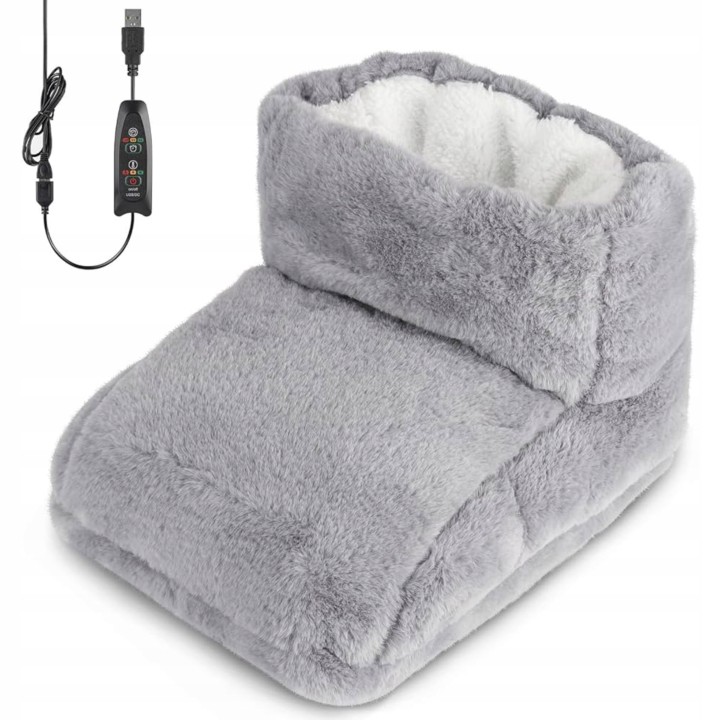 ELEKTRYCZNY BUT OGRZEWACZ STÓP NÓG MIĘKKI OCIEPLACZ Z PILOTEM 4 POZIOMY