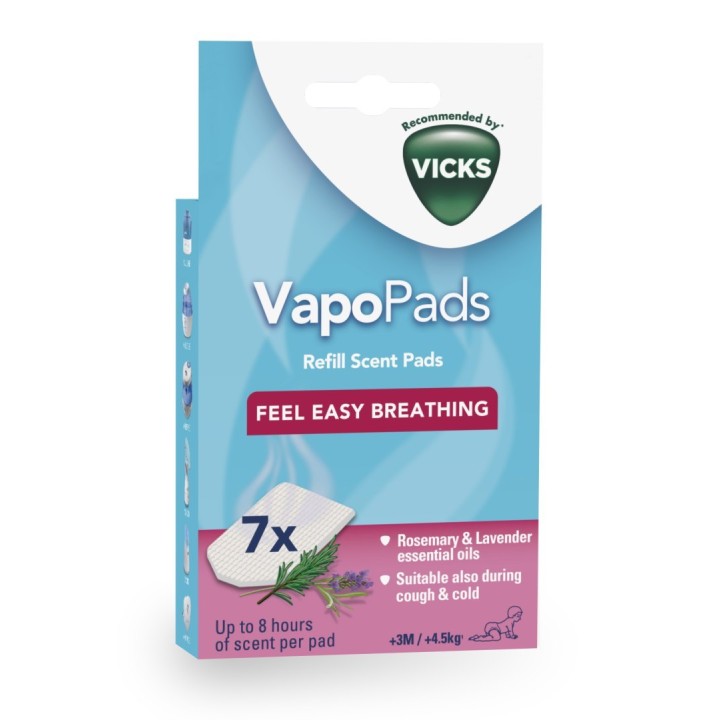 VICKS VapoPads Rozmaryn z Lawendą Pediatryczne wkładki zapachowe pak. 7 szt VBR7