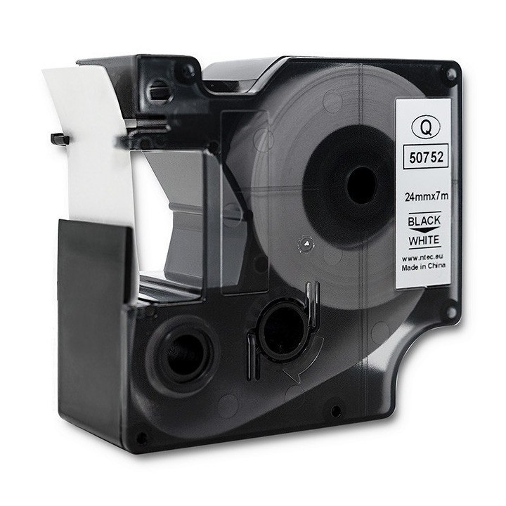 Taśma DYMO D1 Qoltec 5371353718 24mm x 7m Biała/Czarny - Profesjonalna jakość