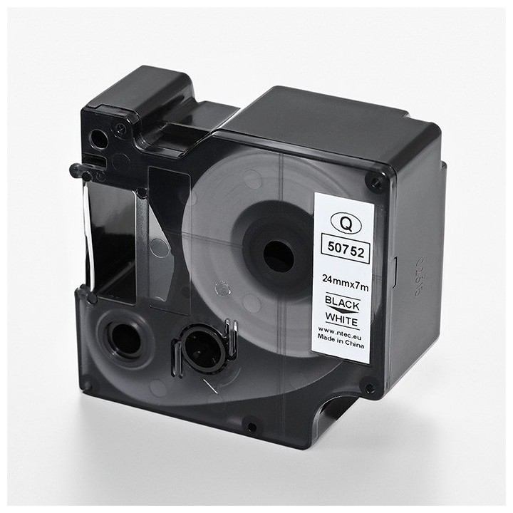 Taśma DYMO D1 Qoltec 5371353718 24mm x 7m Biała/Czarny - Profesjonalna jakość