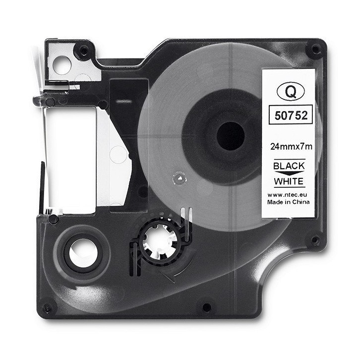 Taśma DYMO D1 Qoltec 5371353718 24mm x 7m Biała/Czarny - Profesjonalna jakość