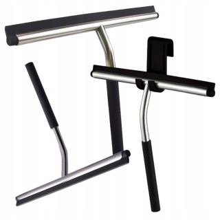 Szybka ściągaczka do wody z hakiem - czarna, idealna do okien i luster