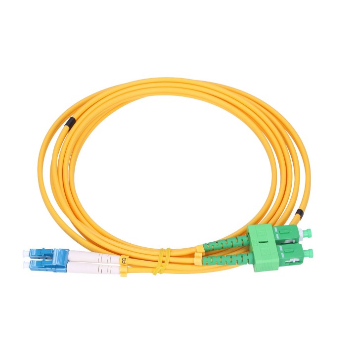 Extralink Patchcord SC/APC-LC/UPC Duplex 15m 3mm jednomodowy G652D