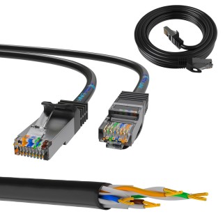 Extralink Kabel sieciowy Kat.5e FTP 3m - Patchcord LAN Miedź