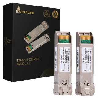 Moduł SFP+ Extralink 10G 2szt | 10Gbps, LC/UPC, 1310nm, 2km, SM