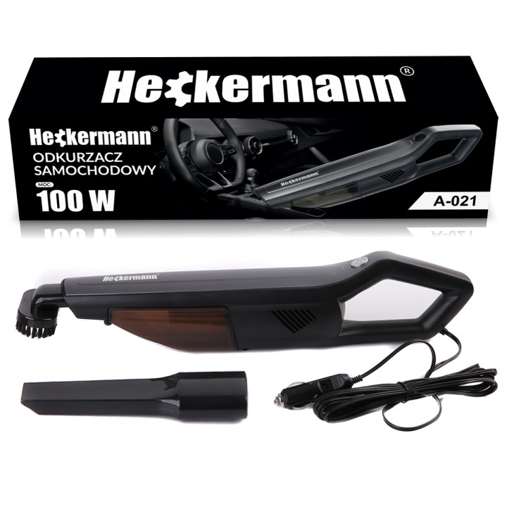 Odkurzacz samochodowy Heckerman A-021 z kablem - skuteczne sprzątanie