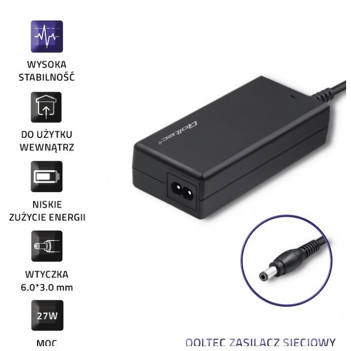 Zasilacz sieciowy 27W/12V/2.25A Qoltec