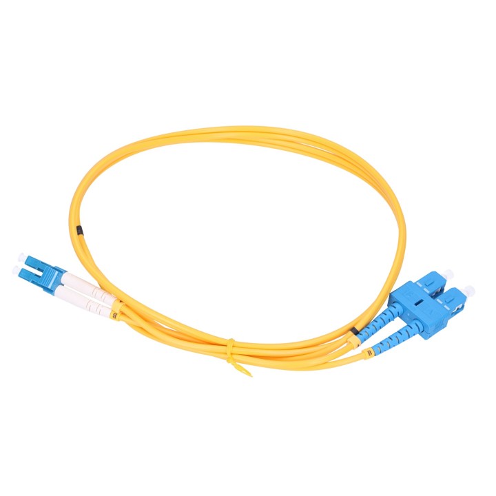 Patchcord Extralink SC/UPC-LC/UPC Duplex jednomodowy 1m G657A1 3mm