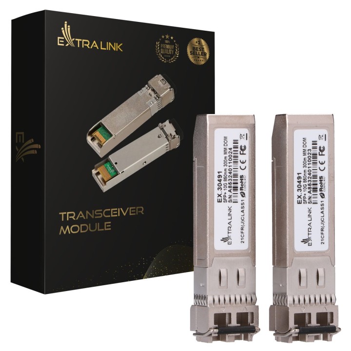 Moduł SFP+ Extralink 10G 2-pak, 850nm, 300m, multimode
