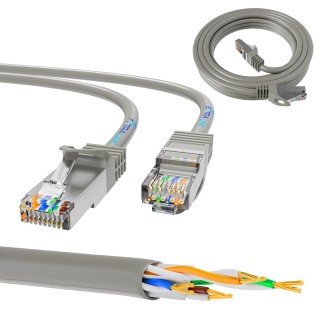 Kabel patchcord Extralink Kat.5e UTP 0.5m miedź, sieciowy U/FTP