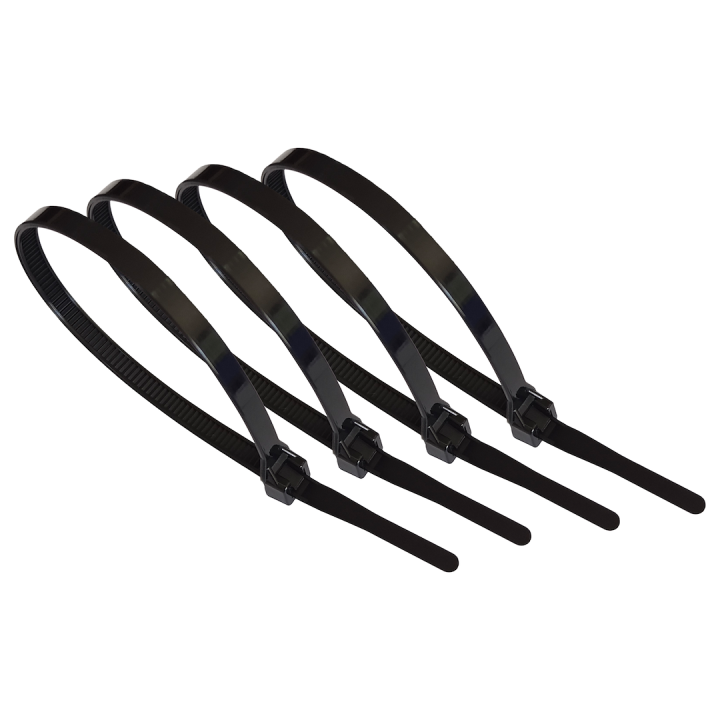 Zestaw 100 Czarnych Opasek Zaciskowych 2,5x160mm Eko-Light