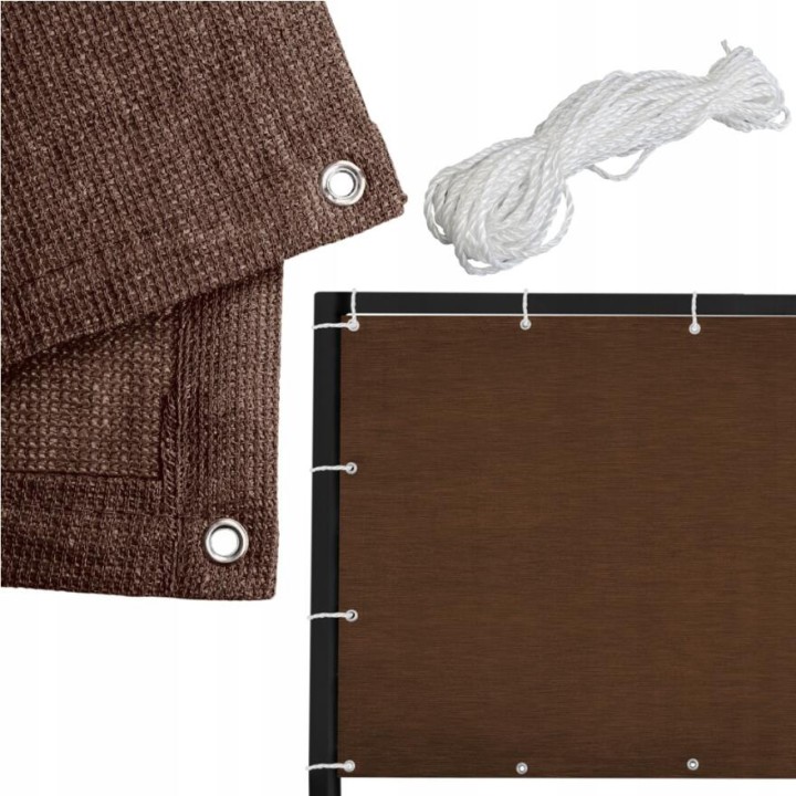 Osłona balkonowa Heckermann 1x7m w kolorze brązowym