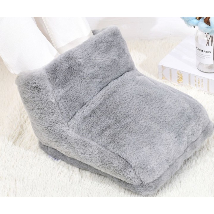 Elektryczny Ogrzewacz Do Stóp Ciepły But Grzejący Ocieplacz Miękki Szary