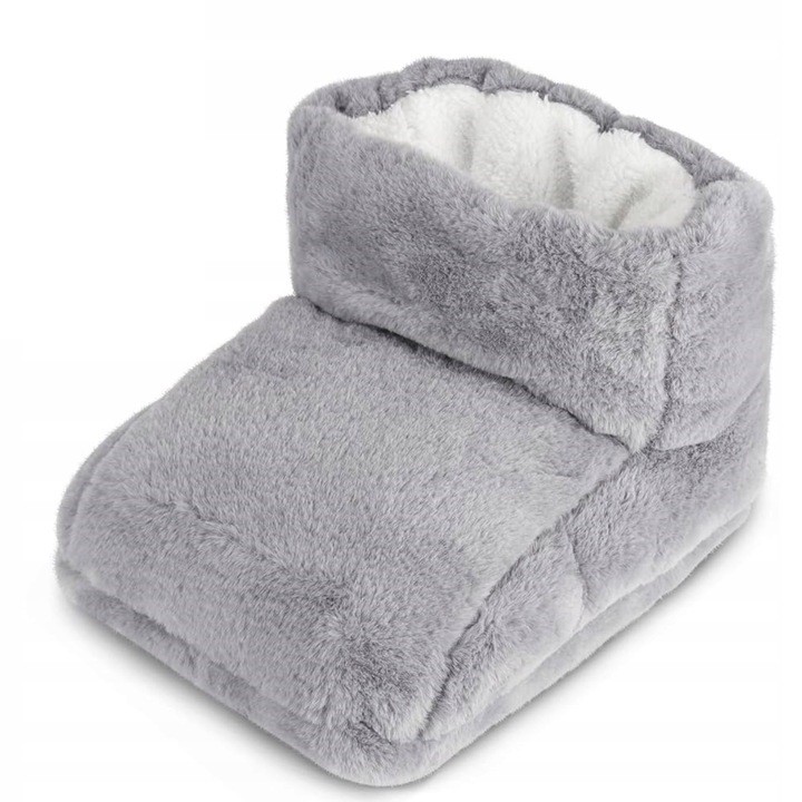 Elektryczny Ogrzewacz Do Stóp Ciepły But Grzejący Ocieplacz Miękki Szary