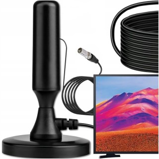 Mocna Antena Telewizyjna Pokojowa Do TV Naziemnej 30dBi DVB-T DVBT2 H.265 AH-0031