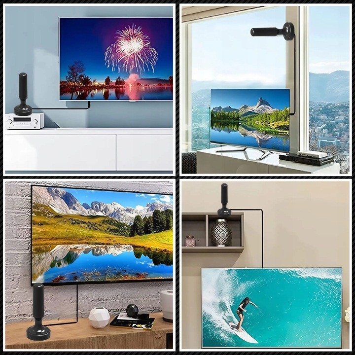 Mocna Antena Telewizyjna Pokojowa Do TV Naziemnej 30dBi DVB-T DVBT2 H.265 AH-0031