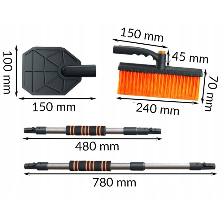 Szczotka Do Odśnieżania Śniegu Skrobaczka Teleskopowa Do Lodu Szyb Samochodu