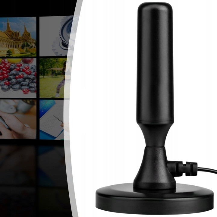 Mocna Antena Telewizyjna Pokojowa Do TV Naziemnej 30dBi DVB-T DVBT2 H.265 AH-0031