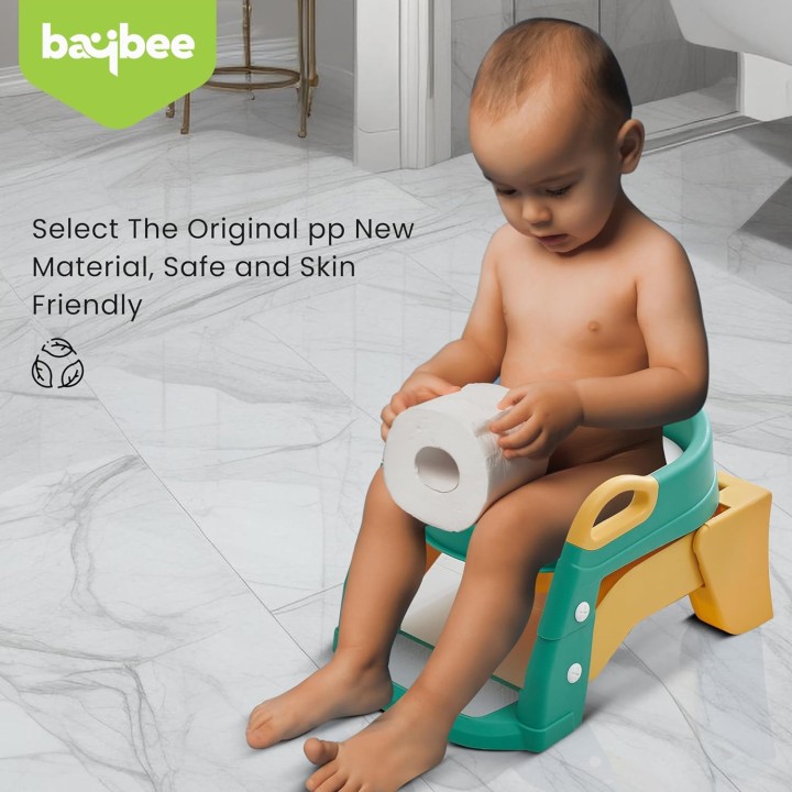 Nakładka Na Sedes Z Drabinką Antypoślizgową Dla Dzieci Zielony Nocnik WC Siedzisko