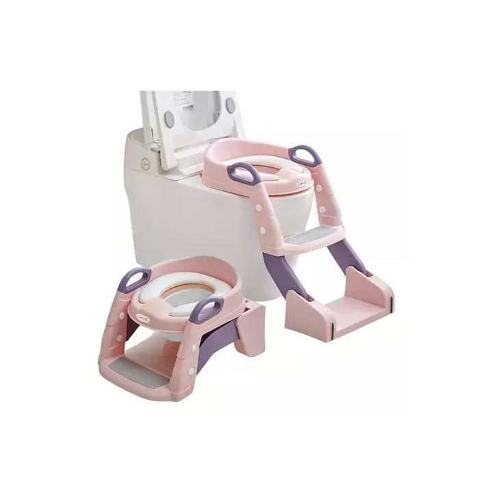 Nakładka Na Sedes Z Drabinką Antypoślizgową Dla Dzieci Różowy Nocnik WC Siedzisko