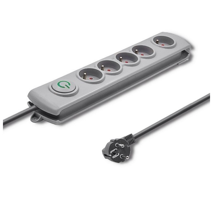 Listwa przeciwnaprężeniowa Qoltec z 5 gniazdami