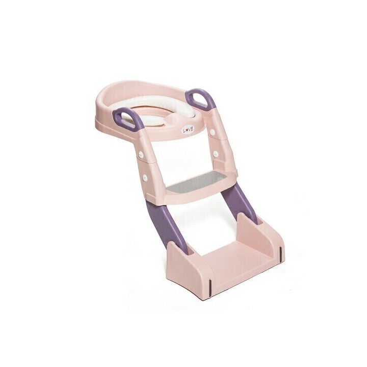 Nakładka Na Sedes Z Drabinką Antypoślizgową Dla Dzieci Różowy Nocnik WC Siedzisko