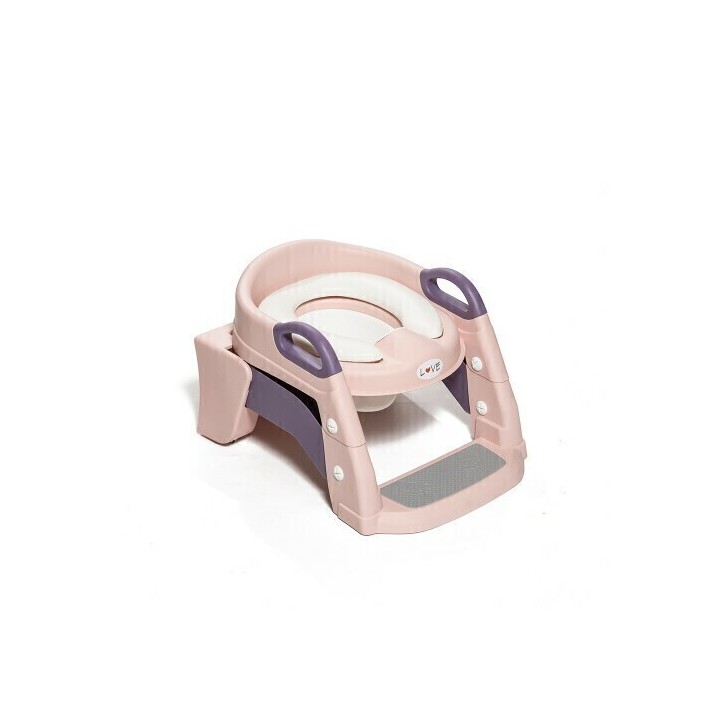 Nakładka Na Sedes Z Drabinką Antypoślizgową Dla Dzieci Różowy Nocnik WC Siedzisko