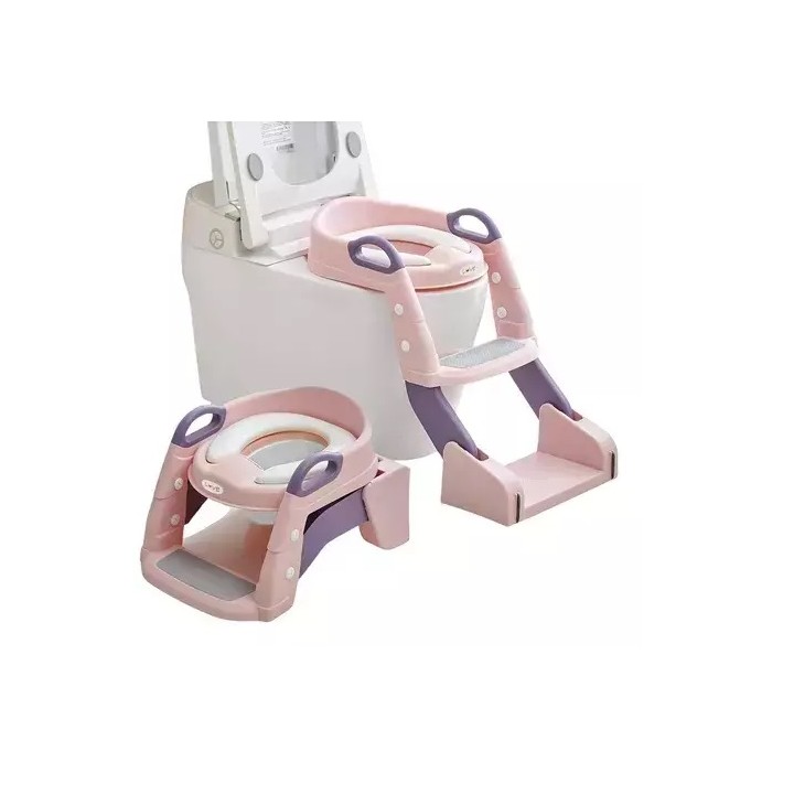 Nakładka Na Sedes Z Drabinką Antypoślizgową Dla Dzieci Różowy Nocnik WC Siedzisko