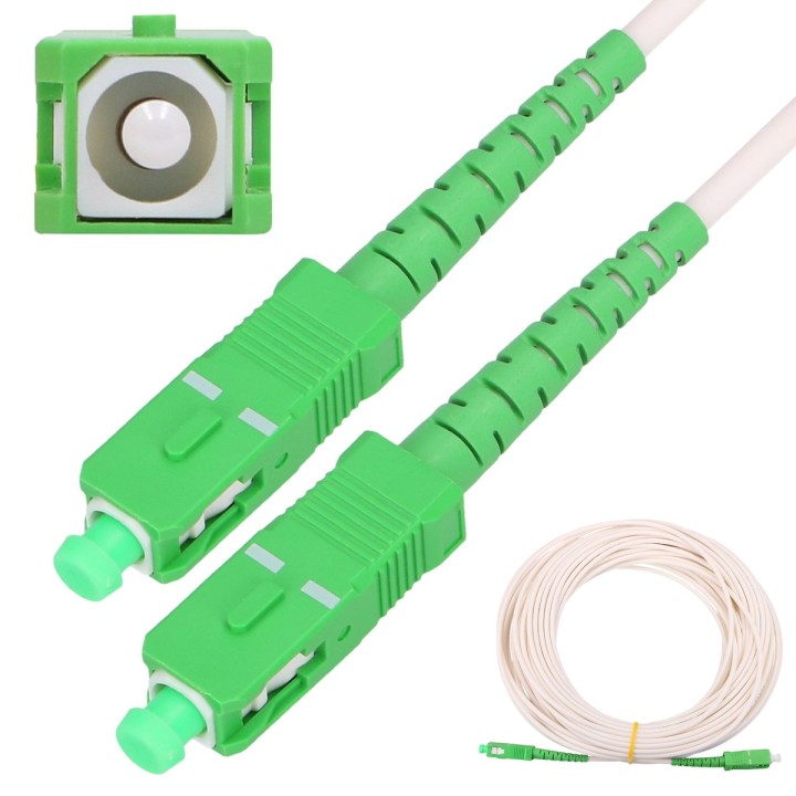 Patchcord Extralink SC/APC-SC/APC LSOH 10m Jednomodowy biały